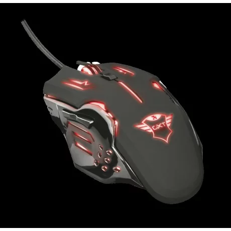 MOUSE TRUST, &quot;GXT 108 Rava&quot; gaming, cu fir, optic, USB, 2000 dpi, 6/1, iluminare, buton selectare viteza, negru, &quot;TR-22090&quot;, (include TV 0.15 lei)