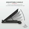 STAND TRUST notebook 17&quot;, sita aluminiu, 4 x fan 5cm, 1 x fan 13 cm, LED albastru, negru, &quot;TR-23581&quot;