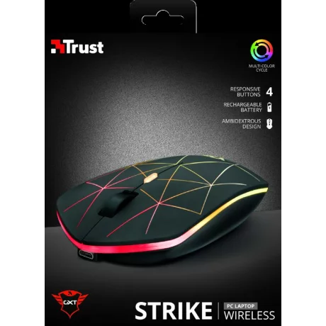 Mouse gaming wireless TRUST GXT 117 Strike negru TR-22625