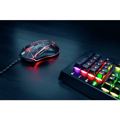 MOUSE TRUST, &quot;GXT 133 Lock &quot; gaming, cu fir, optic, USB, 4000 dpi, 6/1, iluminare, buton selectare viteza, negru, &quot;TR-22988&quot;, (include TV 0.15 lei)