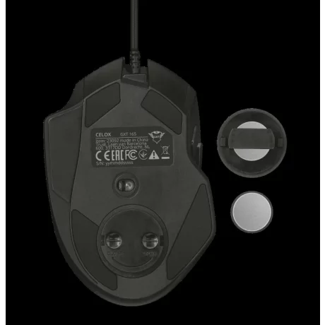 MOUSE TRUST, &quot;GXT 165 Celox&quot; gaming, cu fir, optic, USB, 10000 dpi, 8/1, iluminare, butoane programabile, greutate ajustabila, negru, &quot;TR-23092&quot;, (include TV 0.15 lei)