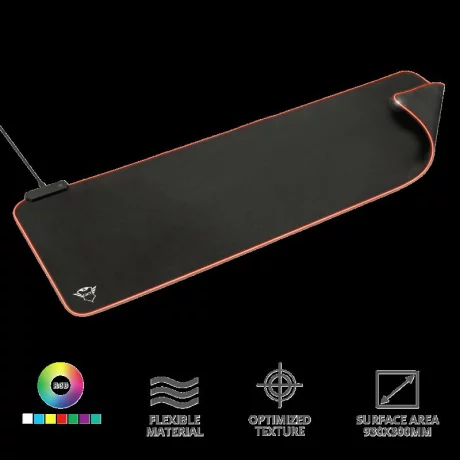 Mouse PAD TRUST, &quot;GXT 764 GlideFlex&quot;, gaming , cu led, cauciuc si material textil, 930 x 300 x 3 mm, negru, &quot;TR-23395&quot;