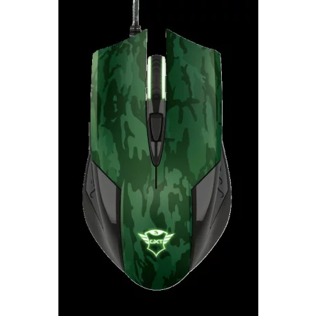 MOUSE TRUST, &quot;GXT 781 Rixa Camo&quot; gaming, cu fir, optic, USB, 3200 dpi, 5/1, iluminare, butoane programabile, pad inclus, negru / verde, &quot;TR-23611&quot;, (include TV 0.15 lei)