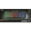 TASTATURA TRUST - gaming, &quot;GXT 830-RW-C Avonn&quot;, cu fir, 104 taste, format standard , USB, verde camuflaj, &quot;TR-23136&quot; (include TV 0.75 lei)