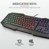 TASTATURA TRUST - gaming, &quot;GXT 830-RW-C Avonn&quot;, cu fir, 104 taste, format standard , USB, verde camuflaj, &quot;TR-23136&quot; (include TV 0.75 lei)