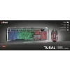 Kit TASTATURA si Mouse TRUST - gaming, &quot;GXT 845 Tural&quot;, cu fir, 104 taste, format standard, switch , USB, negru, &quot;TR-22457&quot; (include TV 0.75 lei)