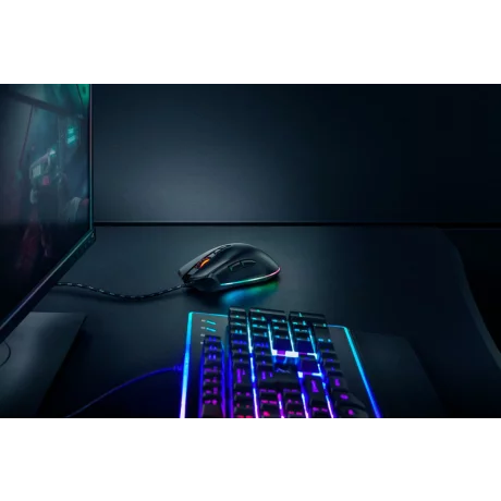 MOUSE TRUST, &quot;GXT 900 Qudos&quot; gaming, cu fir, optic, USB, 15000 dpi, 7/1, iluminare, butoane programabile, buton selectare viteza, negru, &quot;TR-23400&quot;, (include TV 0.15 lei)