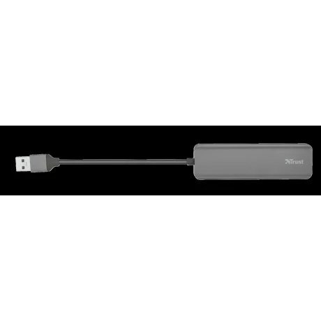 HUB extern TRUST, porturi USB USB 3.2 x 4, conectare prin USB 3.2, cablu 1 m, argintiu, &quot;TR-23327&quot;