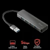 HUB extern TRUST, porturi USB USB 3.2 x 4, conectare prin USB 3.2, cablu 1 m, argintiu, &quot;TR-23327&quot;