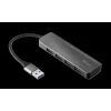 HUB extern TRUST, porturi USB USB 3.2 x 4, conectare prin USB 3.2, cablu 1 m, argintiu, &quot;TR-23327&quot;