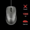 MOUSE TRUST, &quot;Ivero Compact&quot; notebook, PC, cu fir, optic, USB, 1000 dpi, 3/1, buton selectare viteza, negru, &quot;TR-20404&quot;, (include TV 0.15 lei)