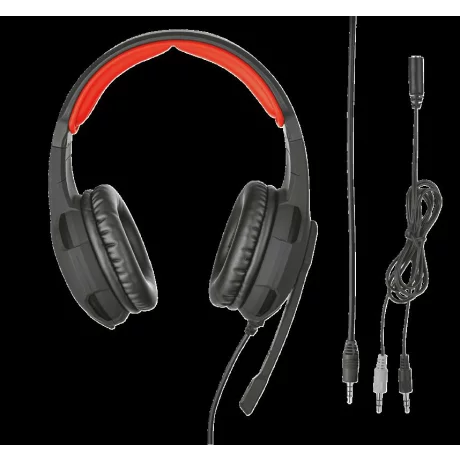 MOUSE TRUST, &quot;GXT 784&quot; notebook, PC, cu fir, optic, USB, 4800 dpi, 5/1, iluminare, kit mouse + casca, negru, &quot;TR-21472&quot;, (include TV 0.15 lei)