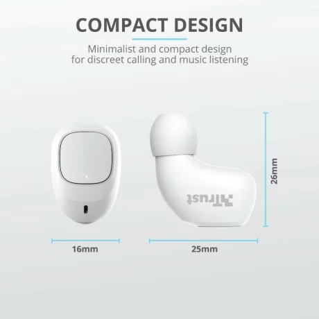 Trust Nika TWS Bluetooth Earphones White