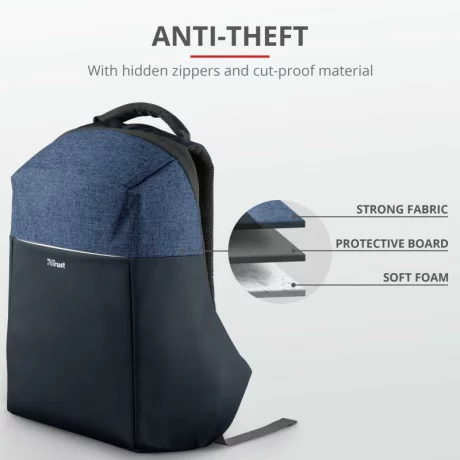 Trust Nox Anti-theft Backpack 16&quot; Blue