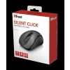 MOUSE TRUST, &quot;Sketch Silent Click&quot; notebook, PC, wireless, optic, USB, 2400 dpi, 4/1, buton selectare viteza, butoane silentioase, negru, &quot;TR-23266&quot;, (include TV 0.15 lei)