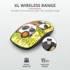 MOUSE TRUST, &quot;Sketch Silent Click&quot; notebook, PC, wireless, optic, USB, 1600 dpi, 3/1, butoane silentioase, galben / print, &quot;TR-23337&quot;, (include TV 0.15 lei)