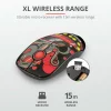 MOUSE TRUST, &quot;Sketch Silent Click&quot; notebook, PC, wireless, optic, USB, 1600 dpi, 3/1, butoane silentioase, rosu / print, &quot;TR-23336&quot;, (include TV 0.15 lei)