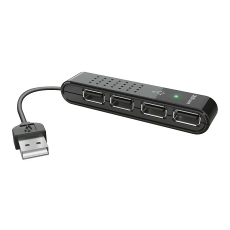 HUB extern TRUST, porturi USB USB 2.0 x 4, conectare prin USB 2.0, cablu 0.16 m, negru, &quot;TR-14591&quot;