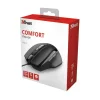 MOUSE TRUST, &quot;Voca Comfort&quot; notebook, PC, cu fir, optic, USB, 2400 dpi, 6/1, buton selectare viteza, negru, &quot;TR-23650&quot;, (include TV 0.15 lei)