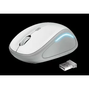 MOUSE TRUST, &quot;Yvi FX&quot; notebook, PC, wireless, optic, USB, 1600 dpi, 4/1, iluminare, buton selectare viteza, alb, &quot;TR-22335&quot;, (include TV 0.15 lei)