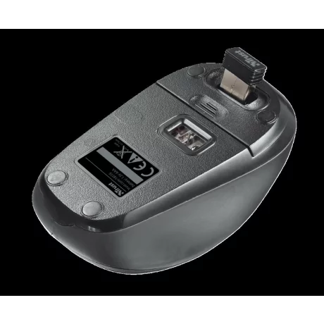 MOUSE TRUST, &quot;Yvi&quot; notebook, PC, wireless, optic, USB, 1600 dpi, 4/1, buton selectare viteza, negru, &quot;TR-18519&quot;, (include TV 0.15 lei)