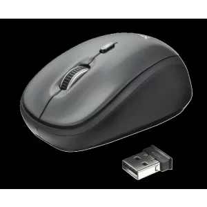 MOUSE TRUST, &quot;Yvi&quot; notebook, PC, wireless, optic, USB, 1600 dpi, 4/1, buton selectare viteza, negru, &quot;TR-18519&quot;, (include TV 0.15 lei)