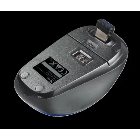MOUSE TRUST, &quot;Yvi&quot; notebook, PC, wireless, optic, USB, 1600 dpi, 4/1, buton selectare viteza, albastru, &quot;TR-19663&quot;, (include TV 0.15 lei)
