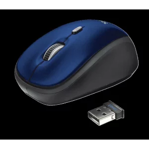 MOUSE TRUST, &quot;Yvi&quot; notebook, PC, wireless, optic, USB, 1600 dpi, 4/1, buton selectare viteza, albastru, &quot;TR-19663&quot;, (include TV 0.15 lei)