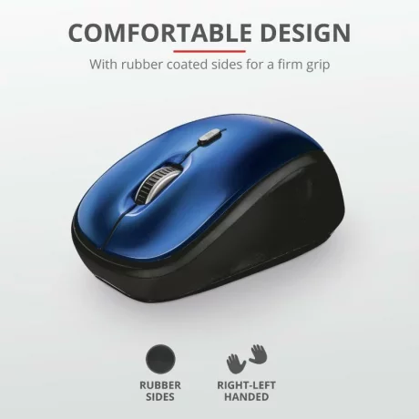 MOUSE TRUST, &quot;Yvi&quot; notebook, PC, wireless, optic, USB, 1600 dpi, 4/1, buton selectare viteza, albastru, &quot;TR-19663&quot;, (include TV 0.15 lei)