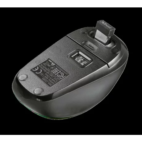 MOUSE TRUST, &quot;Yvi&quot; notebook, PC, wireless, optic, USB, 1600 dpi, 4/1, buton selectare viteza, negru / print, &quot;TR-23389&quot;, (include TV 0.15 lei)