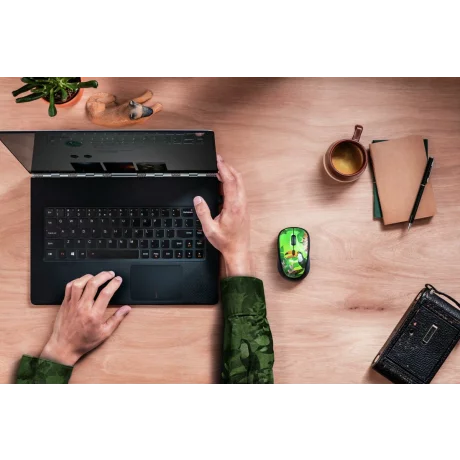 MOUSE TRUST, &quot;Yvi&quot; notebook, PC, wireless, optic, USB, 1600 dpi, 4/1, buton selectare viteza, negru / print, &quot;TR-23389&quot;, (include TV 0.15 lei)