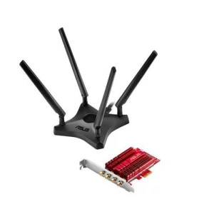ADAPTOR RETEA ASUS , intern wireless 2.4 GHz | 5 GHz, PCI-E, port, 3100 Mbps, antena externa x 4, &quot;PCE-AC88&quot;