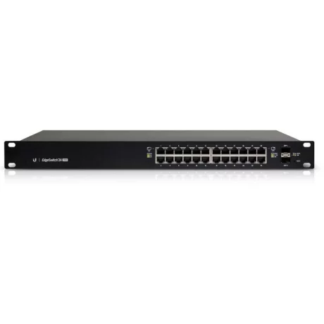 SWITCH PoE UBIQUITI, &quot;EdgeSwitch 24&quot;port Gigabit x 24, SFP SFP x 2, unmanaged, rackabil, carcasa metalica, &quot;ES-24-500W&quot;