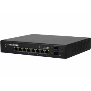 SWITCH PoE UBIQUITI, &quot;EdgeSwitch 8&quot;port Gigabit x 8, SFP SFP x 2, managed, nerackabil, carcasa metalica, &quot;ES-8-150W&quot;