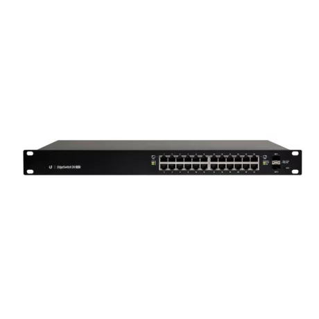 SWITCH PoE UBIQUITI, &quot;EdgeSwitch 24&quot;port Gigabit x 24, SFP SFP x 2, managed, rackabil, carcasa metalica, &quot;ES-24-250W&quot;