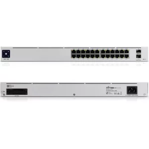 SWITCH PoE UBIQUITI, &quot;UNIFI PRO SWITCH 24&quot;port Gigabit x 24, SFP SFP+ x 2, managed, rackabil, carcasa metalica, &quot;USW-PRO-24-POE&quot;