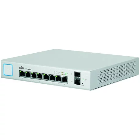 SWITCH PoE UBIQUITI, &quot;UNIFI SWITCH 8&quot;port Gigabit x 8, SFP SFP x 2, managed, nerackabil, carcasa metalica, &quot;US-8-150W-EU&quot;