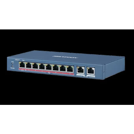 SWITCH PoE HIKVISION,  port 10/100 x 8 | Gigabit x 2, unmanaged, nerackabil, carcasa metalica, &quot;DS-3E0310HP-E&quot;