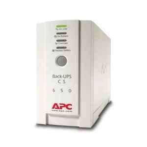 UPS APC, &quot;Back-UPS CS&quot;, Line Int. cu management, mini tower, 650VA/400W, IEC x 4, 1 x baterie RBC17, LED, back-up 11 - 20 min., &quot;BK650EI&quot;,SP prelungire garantie (WBEXTWAR1YR-SP-01/W BEXTWAR3YR-SP-01),