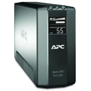 UPS APC, &quot; Back-UPS RS&quot;, Line Int. cu management, mini tower, 550VA/330W, AVR, IEC x 6, 1 x baterie APCRBC110, display LCD, back-up 11 - 20 min., &quot;BR550GI&quot;, SP prelungire garantie(WBEXTWA R1YR-SP-01/WBEXTWAR3YR-SP-01),