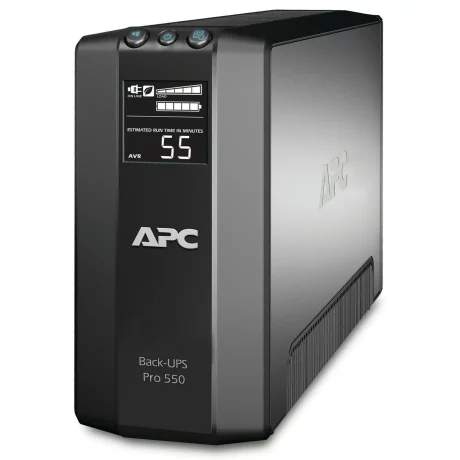 UPS APC, &quot; Back-UPS RS&quot;, Line Int. cu management, mini tower, 550VA/330W, AVR, IEC x 6, 1 x baterie APCRBC110, display LCD, back-up 11 - 20 min., &quot;BR550GI&quot;, SP prelungire garantie(WBEXTWA R1YR-SP-01/WBEXTWAR3YR-SP-01),