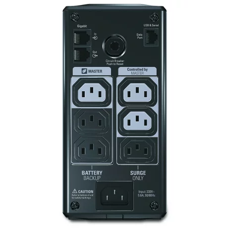 UPS APC, &quot; Back-UPS RS&quot;, Line Int. cu management, mini tower, 550VA/330W, AVR, IEC x 6, 1 x baterie APCRBC110, display LCD, back-up 11 - 20 min., &quot;BR550GI&quot;, SP prelungire garantie(WBEXTWA R1YR-SP-01/WBEXTWAR3YR-SP-01),