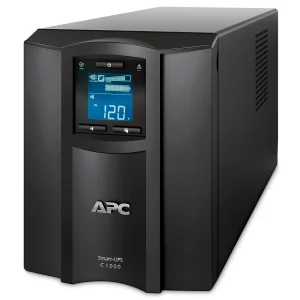 UPS APC, &quot;Smart-UPS C&quot;, Line Int. cu sinusoida pura cu management, mini tower, 1000VA / 600W, AVR, IEC x 8, 1 x baterie APCRBC141, display LCD, back-up 21 - 30 min., &quot;SMC1000IC&quot;, SP prelungire garantie (WBEXTWAR1Y R-SP-02/WBEXTWAR3YR-SP-02),