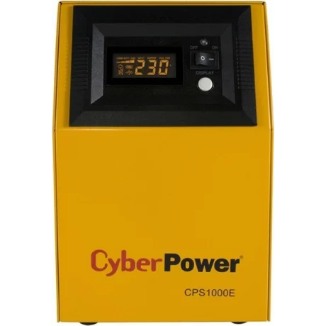 UPS CYBER POWER Inverter (pt. motoare, pompe etc.), Sinusoida Pura,  1000VA/ 700W, AVR, 2 x socket Shucko, display LCD, fara baterie, seria EPS, &quot;CPS1000E&quot; (include TV 8 lei)