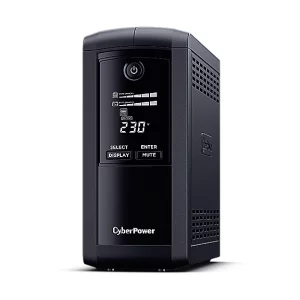 UPS CYBER POWER Line Int. cu management, LCD, tower,   700VA/ 390W, AVR, 4 x socket Schuko, display LCD, 1 x baterie 12V/7Ah, Backup 1- 8 min, incarcare 8h, conector USB, port RS232, combo RJ45, GreenPower (Energy Saving),&quot;VP700ELCD&quot; (include TV 3 le