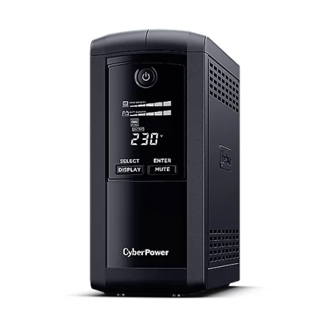 UPS CYBER POWER Line Int. cu management, LCD, tower,   700VA/ 390W, AVR, 4 x socket Schuko, display LCD, 1 x baterie 12V/7Ah, Backup 1- 8 min, incarcare 8h, conector USB, port RS232, combo RJ45, GreenPower (Energy Saving),&quot;VP700ELCD&quot; (include TV 3 le