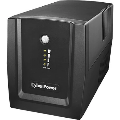 UPS CYBER POWER Line Int. cu management,  LED,  1500VA/ 900W, AVR, 4 x socket Shucko, indicatie status cu LED, 2 x baterie 12 V/7.5Ah, Backup 60 - 90 min, incarcare 8h, conector USB, combo RJ45, &quot;UT1500E&quot; (include TV 8 lei)