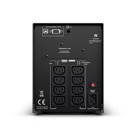 UPS CYBER POWER Line Int. cu Sinusoida Pura, LCD, tower,   1500VA/ 1350W, AVR, 8 x socket IEC, display LCD, 1 x baterie RBP0023, Backup 4 - 12 min, incarcare 8h, USB, RS232, GreenPower, serie PR &quot;PR1500ELCD&quot; (include TV 8 lei)
