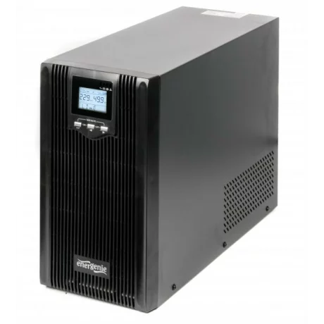 UPS GEMBIRD, Line Int. cu sinusoida pura cu management, mini tower, 3000VA/2400W, AVR, IEC x 6, 4 x baterie 12V/9Ah, display LCD, back-up 21 - 30 min., &quot;EG-UPS-PS3000-01&quot;, (include TV 8 lei)