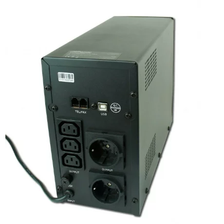 UPS GEMBIRD, Line Int. cu management, mini tower, 1200VA/720W, AVR, IEC x 3/ Schuko x 2, 2 x baterie 12V/7Ah, display LCD, back-up 1 - 10 min., &quot;EG-UPS-033&quot;, (include TV 8 lei)